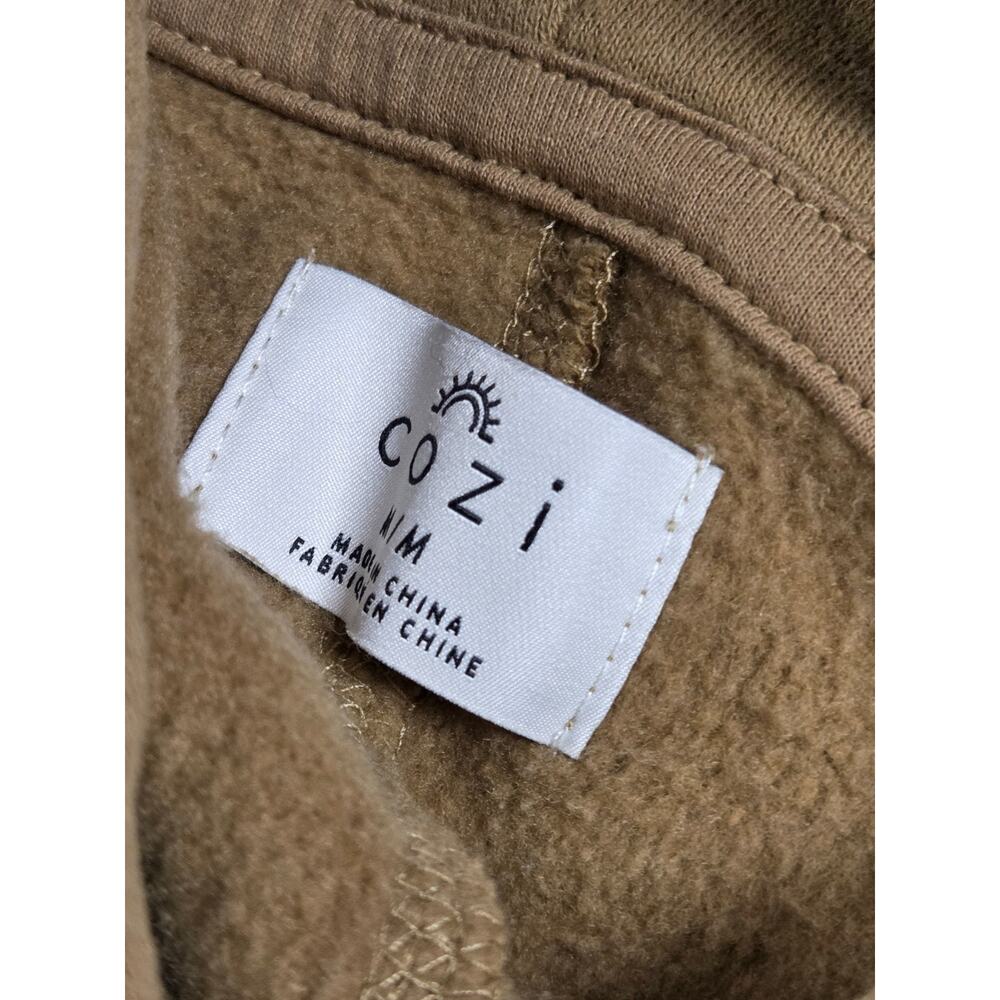 COZI Green/Yellow Hoodie Sweatshirt Women's Medium - Picture 3 of 4